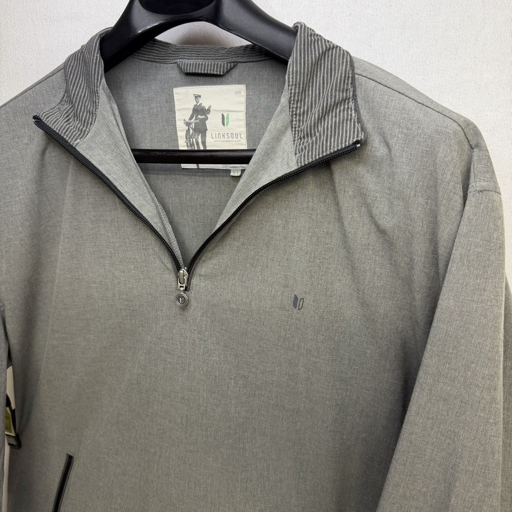 Linksoul Men's Morris XL 1/4 Zip Long Sleeve Golf Pullover Windbreaker Grey/Gray